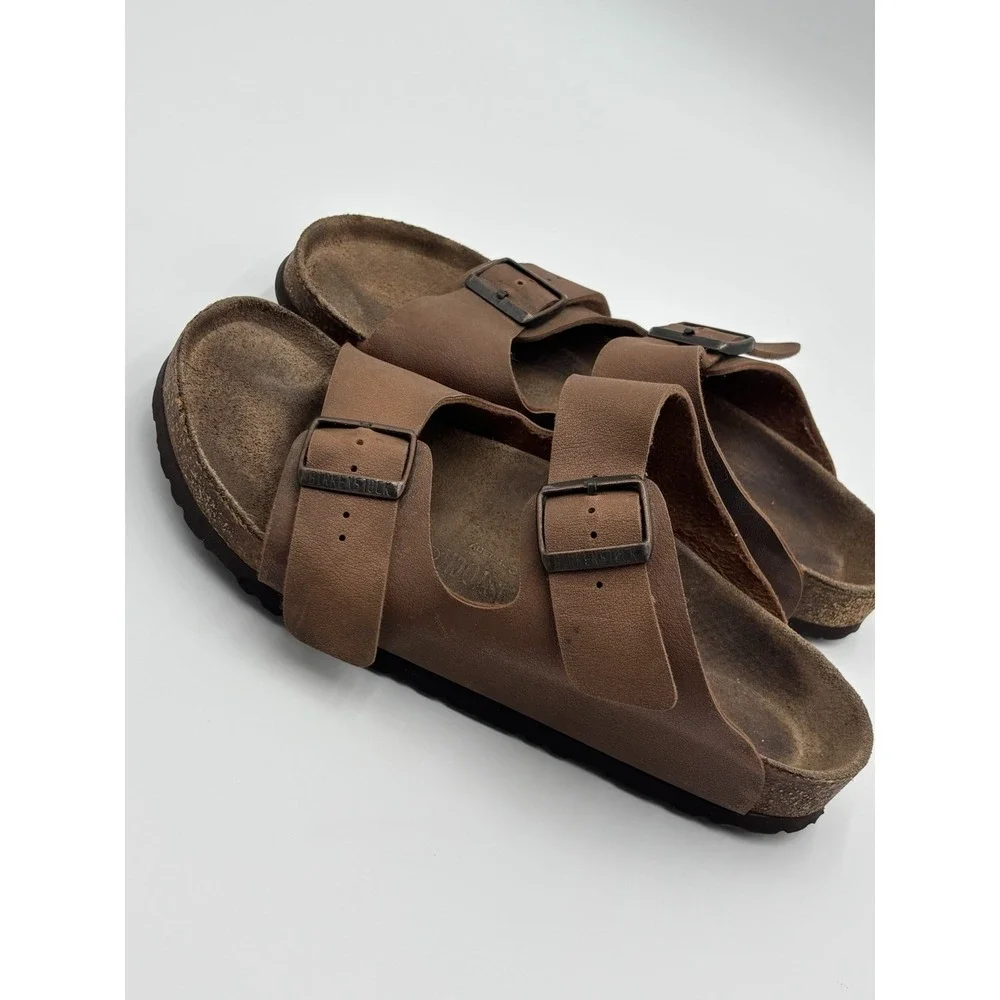 Birkenstock Arizona Habana Brown Oiled Leather Sandals M8 L10 Regular